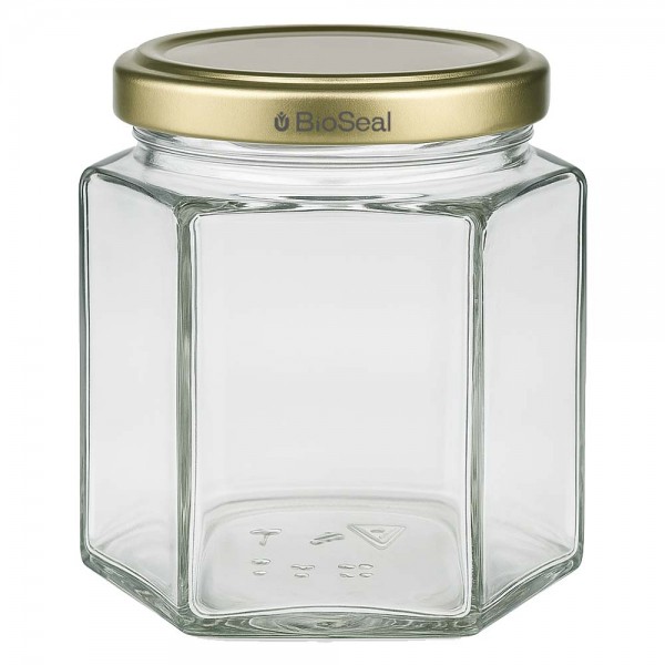 Honingpot 520 g met gouden deksel BioSeal UNiTWIST