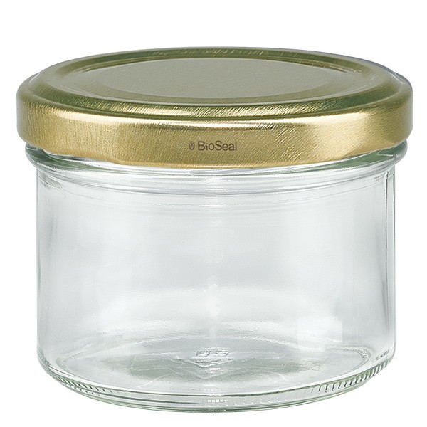 UNITWIST glazen potten 225ml sturtglas met goud Twist-Off deksel TO82