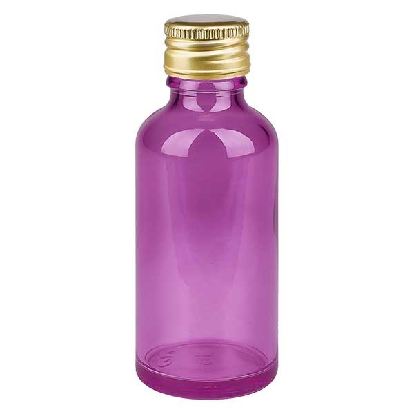 50 ml flesje 11 mm schroefdop aluminium-goud met standaarddop PurpleLine UT18/50
