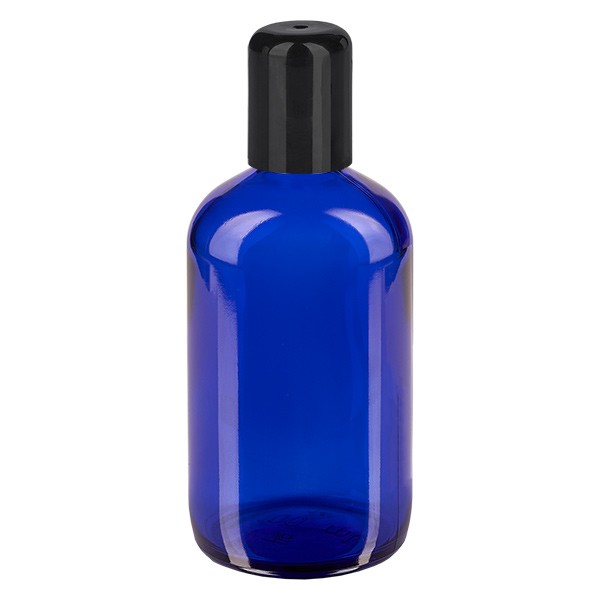 Glas deostick fles blauw 100ml, lege deo roller (Roll On)