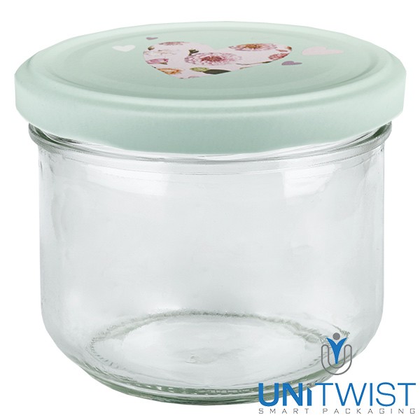 260 ml omslagglas + BasicSeal-deksel hart mint UNiTWIST®