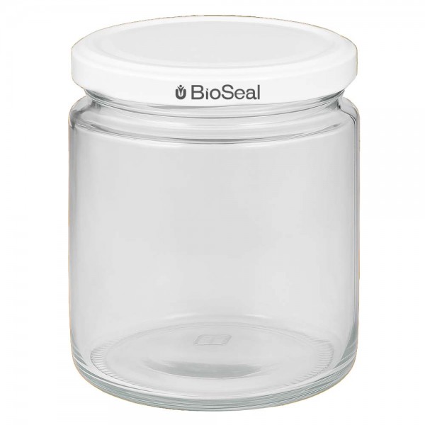 Honingpot 350 g met witte BioSeal UNiTWIST-deksel