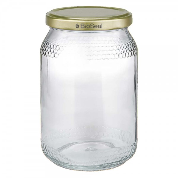 Honingpot 1260 g met gouden deksel BioSeal UNiTWIST