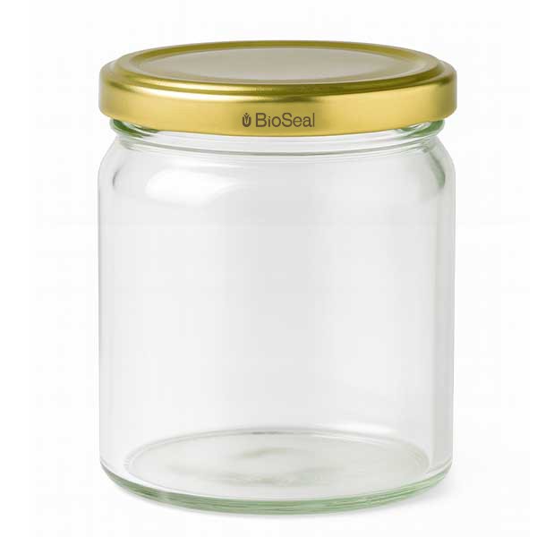 408 ml ronde pot met BioSeal deksel goud UNiTWIST