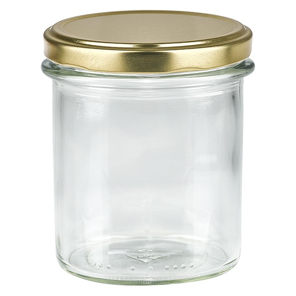 350 ml trommelglas met BasicSeal deksel goud UNiTWIST