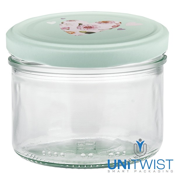 230 ml cilindervormig glas + BasicSeal-deksel hart roze