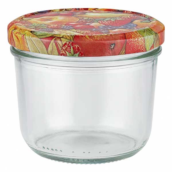 230ml trommelglas + BasicSeal deksel fruitdecor UNiTWiST
