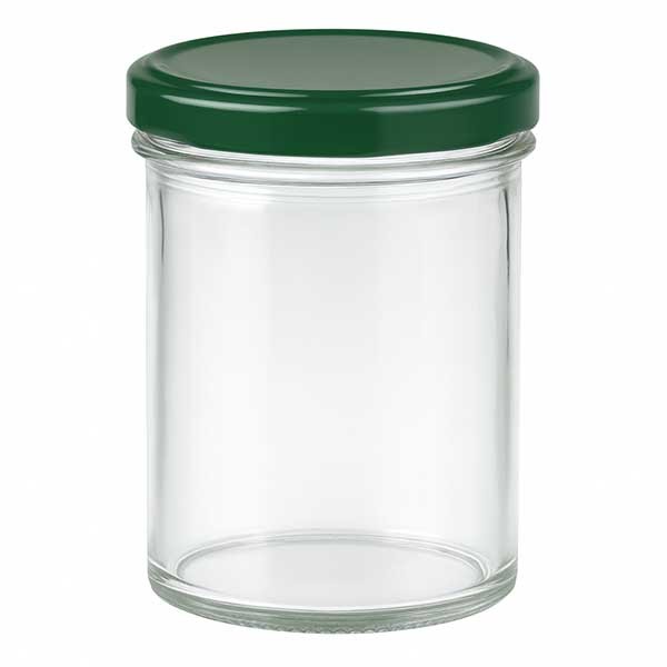 350ml trommelglas + BasicSeal deksel groen UNiTWIST