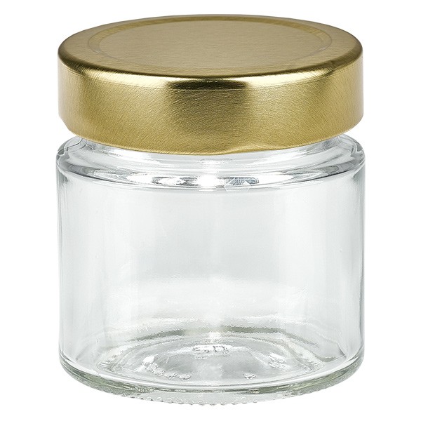 135ml rond glas met BasicSeal deksel goud diep UNiTWIST