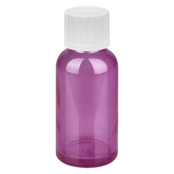 30 ml flesje 11 mm schroefdop wit met standaard sluiting kinderveilig PurpleLine UT18/30