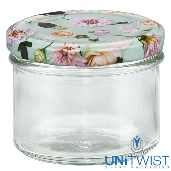 225 ml omslagglas + BasicSeal-deksel bloem mint UNiTWIST®