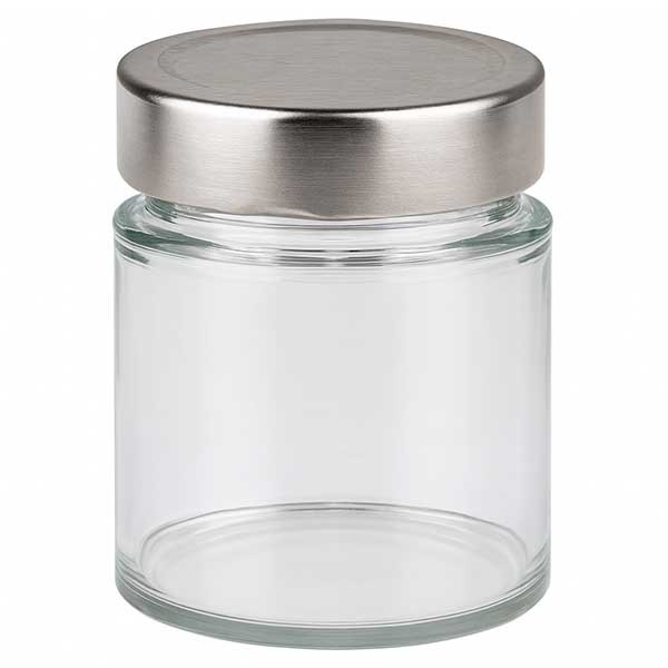 154ml rond glas + BasicSeal deksel zilver diep UNiTWiST