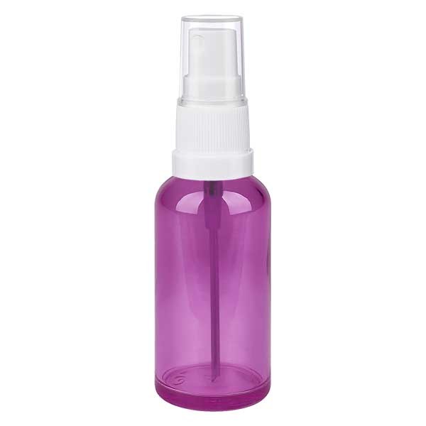 50 ml spuitfles wit/tr.. met standaarddop PurpleLine UT18/50