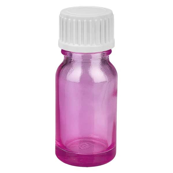 10 ml (globuli) flesje 3 mm gietring wit met standaard sluiting PurpleLine UT18/10