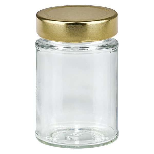 202 ml rond glas met BasicSeal deksel goud diep UNiTWiST