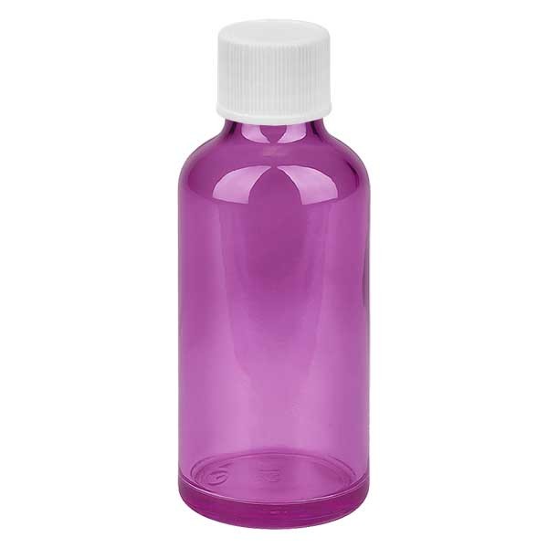 50 ml flesje 11 mm schroefdop wit met standaarddop PurpleLine UT18/50