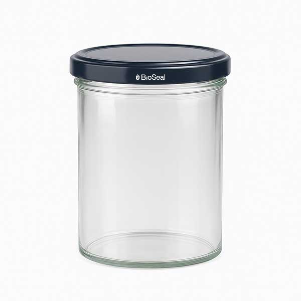 435ml trommelglas met BioSeal deksel zwart UNiTWIST