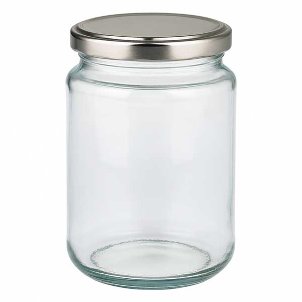 382ml rond glas met BasicSeal deksel zilver UNiTWIST
