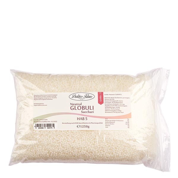 1250 g Neutral globuli HAB5 van 100% zuivere sacharose