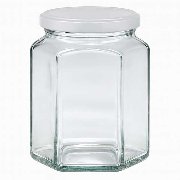 288ml Hexaglass met BasicSeal deksel wit UNiTWIST