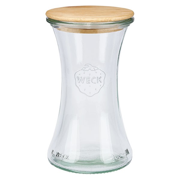 WECK-delicatessenglas 200ml met hout deksel
