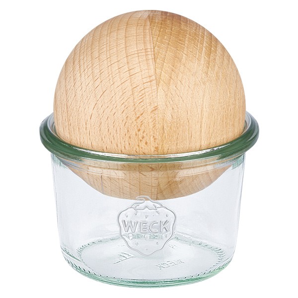 WECK-mini stortglas 80ml met houten bal