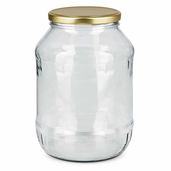 2650ml rond glas met BasicSeal deksel goud UNiTWIST