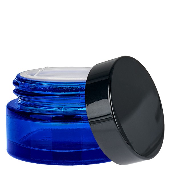 Glazen potje 20ml blauw met inzetdeksel UNiTWIST