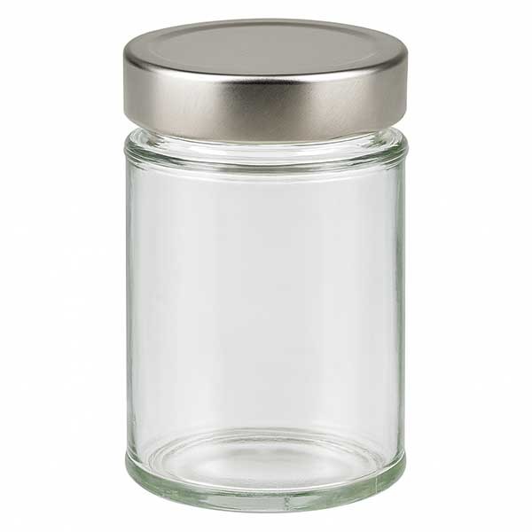 202ml rond glas + BasicSeal deksel zilver diep UNiTWiST