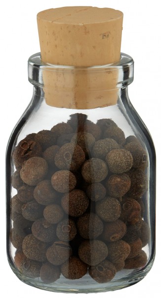 Idee voor een glazen kruidenpotje: Glazen pot met kurk rond 50 ml helder incl. kurk