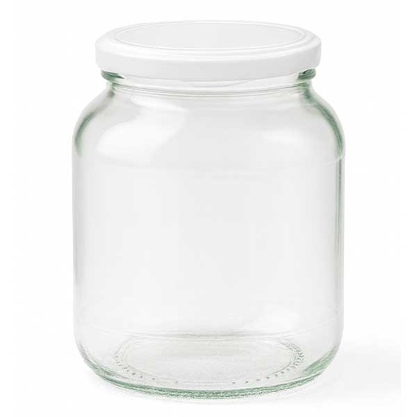 370 ml Ovaal glas met BasicSeal deksel zilver UNiTWIST