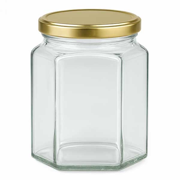 288ml Hexaglass met BasicSeal deksel goud UNiTWIST