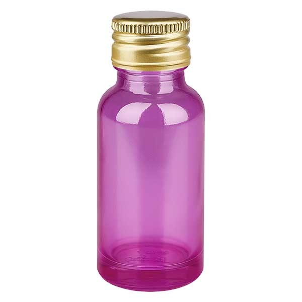 20 ml flesje 11 mm schroefdop aluminium-goud met standaarddop PurpleLine UT18/20