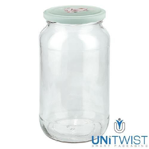 1062 ml ronde pot + BasicSeal-deksel hart mint UNiTWIST®