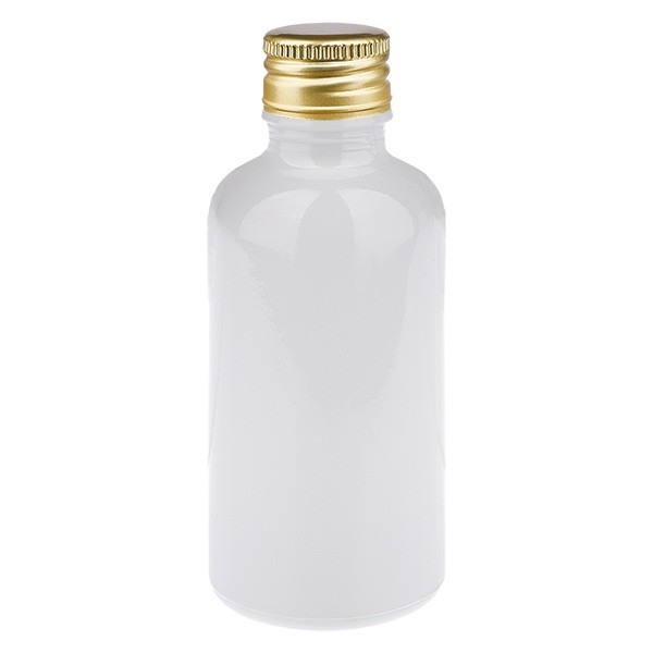 50 ml fles 11 mm SV aluminium-goud STD WhiteL. UT18/50