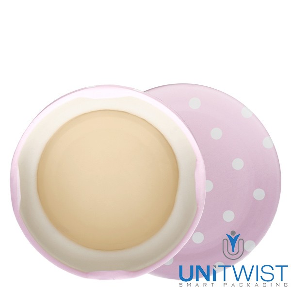 58 mm BasicSeal-deksel, stippen, roze mat (TO58) UNiTWIST®