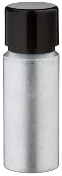 20ml Aluminium-Flasche gebeizt inkl. Schraubkappe schwarz mit Konusdichtung