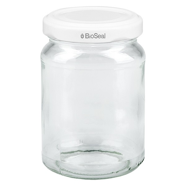 205 ml trommelglas met BioSeal deksel wit UNiTWIST