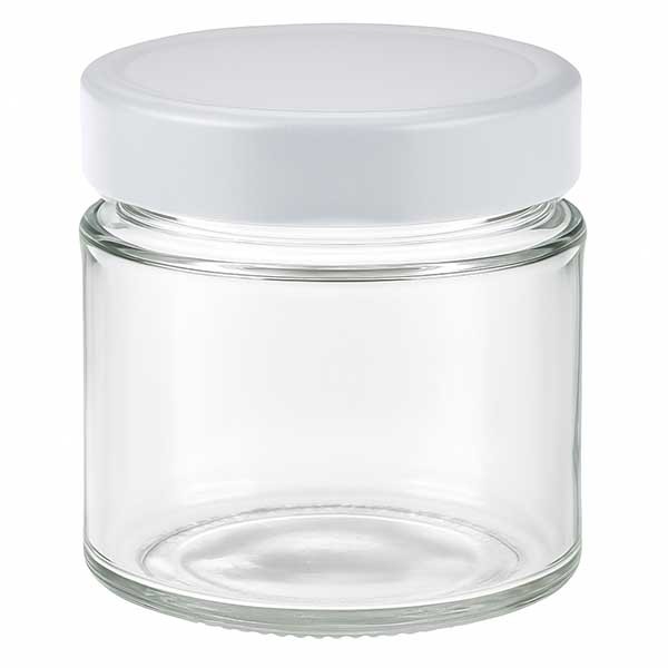 135ml rond glas + BasicSeal deksel wit diep UNiTWiST