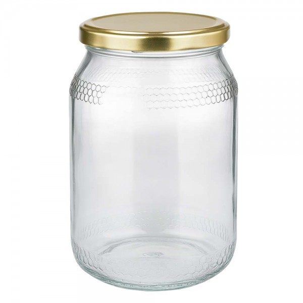 Honingpot 1260 g met gouden BasicSeal UNiTWIST-deksel