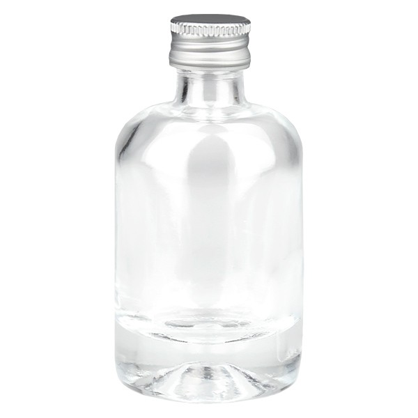 40ml glazen fles “Attila” met schroefdop zilver UNiTWIST®