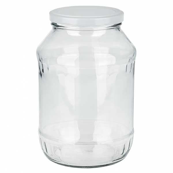 2650ml rond glas met BasicSeal deksel wit UNiTWIST