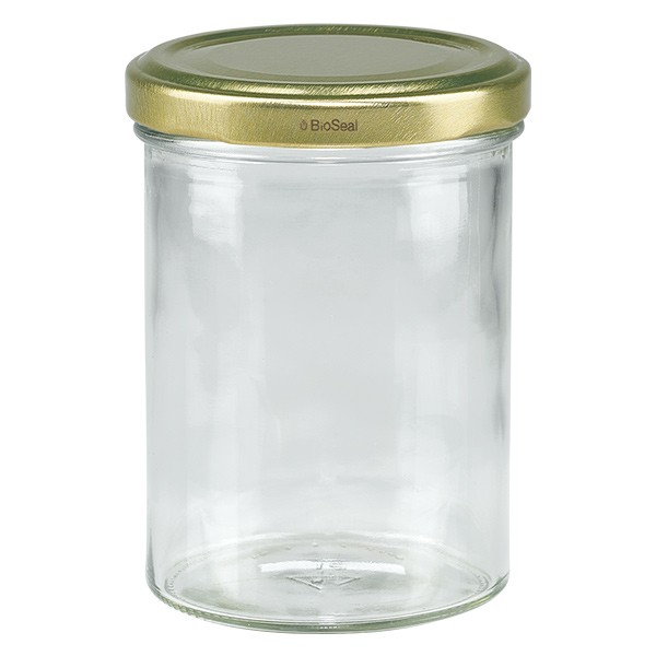 UNITWIST glazen potten 435ml sturtglas met gouden Twist-Off deksel TO83