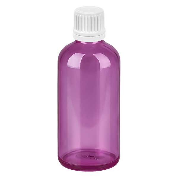 100 ml fles 11 mm schroefdop wit met verzegeling PurpleLine UT18/100