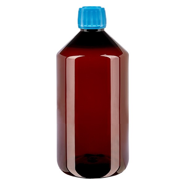 PET-fles 750ml met blauw dop OV