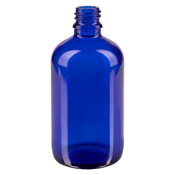 Blauwe glazen fles 100ml