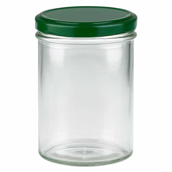435 ml trommelglas + BasicSeal deksel groen UNiTWIST